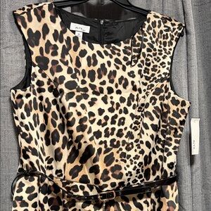 Alyx Animal Print Mini Dress with Black Belt